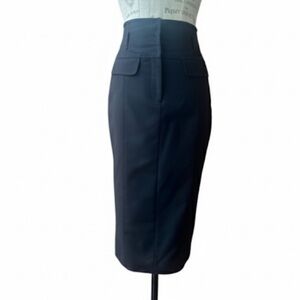 Karen Millen Black High Waisted Pencil Skirt Size 6 New Without Tags!